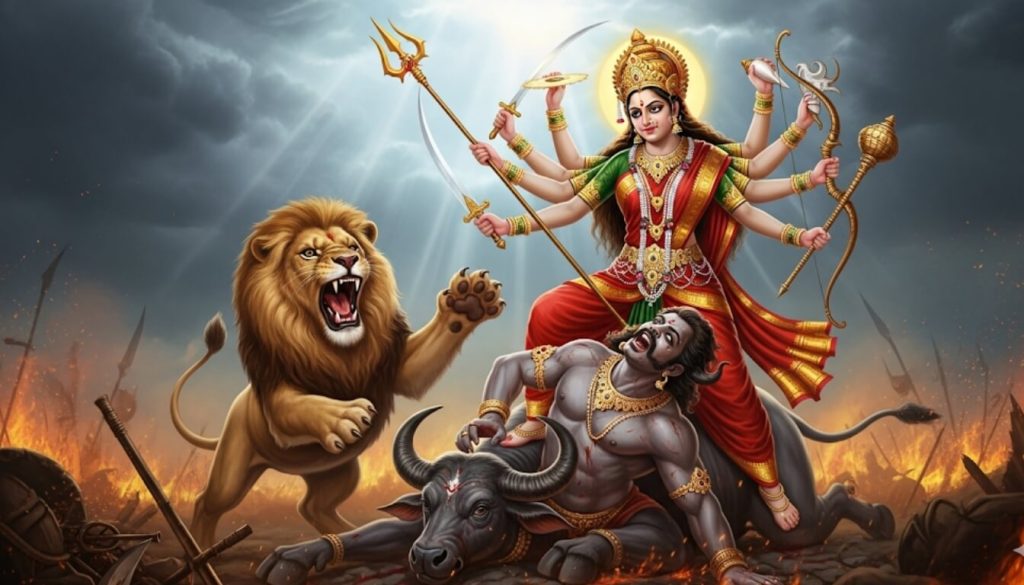 माँ दुर्गा द्वारा महिषासुर वध