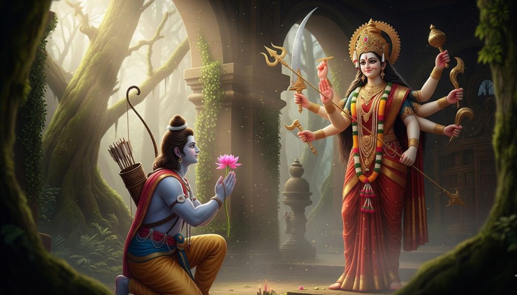 भगवान राम ने माँ दुर्गा की पूजा