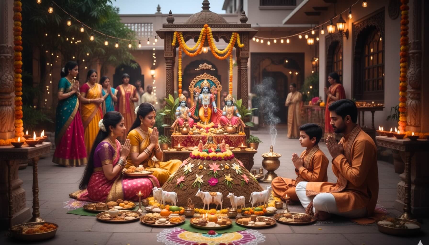 गोवर्धन पर्व 2025 : गोवर्धन पूजा का शुभ मुहूर्त और पूजन विधि